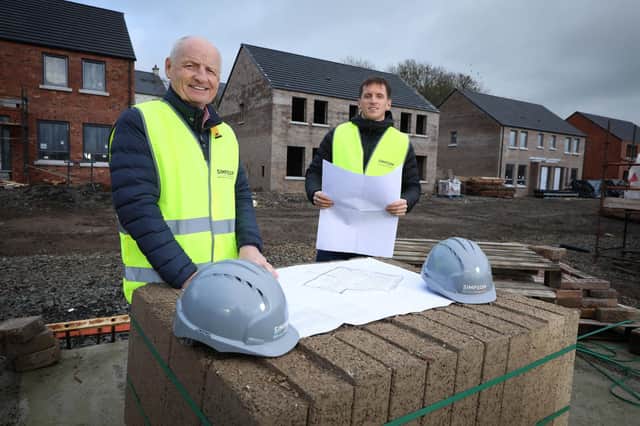 Nigel Simpson, Managing Director of Simpson Developments, is pictured with David Simpson, Director, at Petticrew Park in Ballyclare.