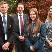 Gordon and Katie with Miss Kirsty Jess and Mr Robin McLoughlin OBE