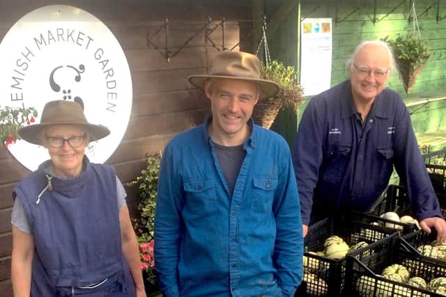 Ballymena family Linda, Matthew and Frank McCooke of Slemish
Market Garden won the UK’s and Northern Ireland’s Best Greengrocer title in the Slow Food Awards