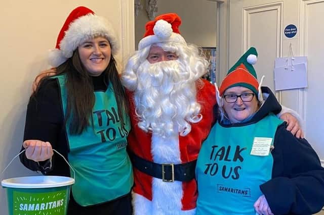 Claire Sugden MLA pictured during a previous Christmas fundraising drive for Samaritans