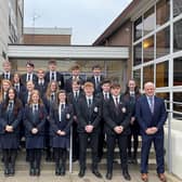 Ballymena Academy pupils who recently received P F Martin Achievement Awards pictured with  Mr S Black (Principal)