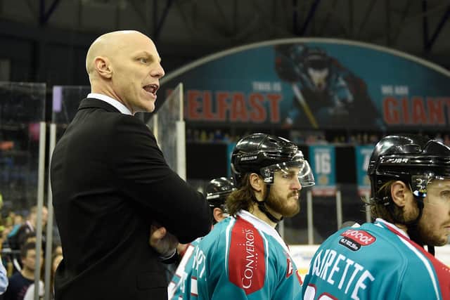 Steve Thornton, Belfast Giants head of hockey, pictured, commenting on the news that the Belfast Giants' Boxing Day match will go ahead said: “Players were back on the ice today preparing for Sunday and we are doing all we can to make Boxing Day a great game, on and off the ice.” Picture: Michael Cooper