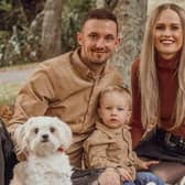 Corey Wilson with his partner Becks Green and their son Marley, loving life in New Zealand.