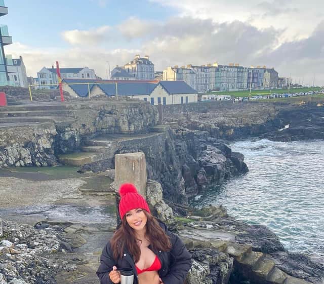Cara Hunter who is undertaking a swimathon for Women’s Aid