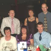 GREAT NIGHT...Derry County Camogie captain Claire Doherty and fellow guests pictured during the Owen Roe Dinner at the Royal Court Hotel. CR49-363KM