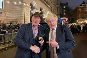 Alistair Bell at Number 10 Downing Street London with Prime Minister Boris Johnston . Picture Supplied by McAuley Multimedia