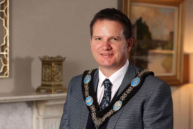 Press Eye - Belfast - Northern Ireland - 1st June 2021 -
The new Lord Mayor of Armagh City, Banbridge and Craigavon Borough, Alderman Glenn Barr.
Photo by Kelvin Boyes / Press Eye.