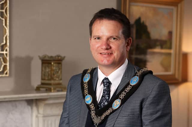 Press Eye - Belfast - Northern Ireland -  1st June 2021 -

The new Lord Mayor of Armagh City, Banbridge and Craigavon Borough, Alderman Glenn Barr.
  
Photo by Kelvin Boyes / Press Eye.