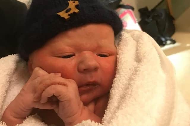 Jackson Belshaw, son of Jessica and Sarah Belshaw, who was born in Craigavon Area Hospital on New Year's Day.