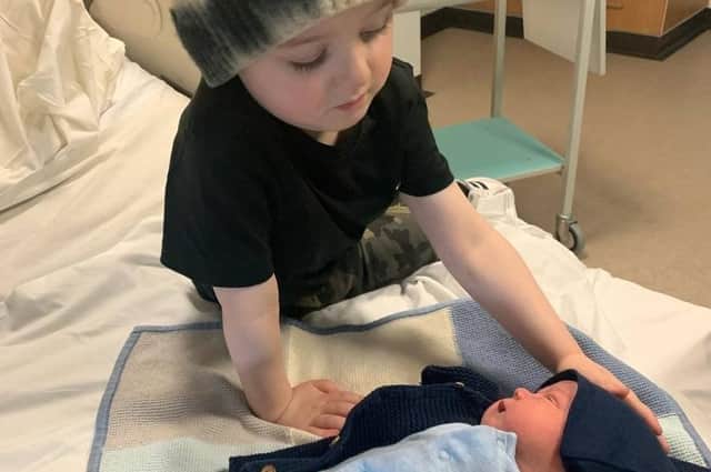 Jesse Holdsworth with proud big brother Harry
