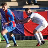 Josh Doherty - pictured (left) on show for Ards in 2017 - has signed for Portadown. Pic by PressEye Ltd