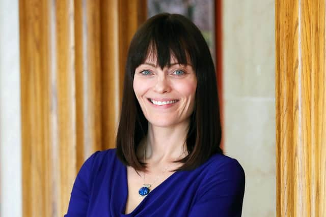 Press Eye - Belfast - Northern Ireland - 27th May 2020 -  

Infrastructure Minister Nichola Mallon during the daily media broadcast in the Long Gallery at Parliament Buildings, Stormont on Wednesday.

Photo by Kelvin Boyes / Press Eye.