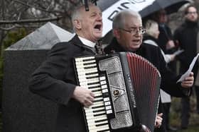 Rev William McCrea and Rev Ivor Smith pictured at the 25th anniversary of the Teebane commemoration service.