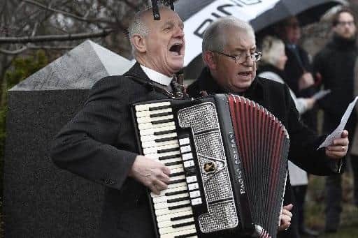 Rev William McCrea and Rev Ivor Smith pictured at the 25th anniversary of the Teebane commemoration service.