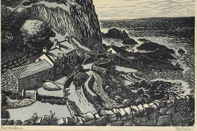 'Port Bradden' Linocut print, from the Robert Sellar Print Collection