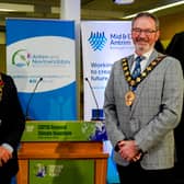 Antrim and Newtownabbey Mayor Cllr Billy Webb (left) and Mid and East Antrim Mayor Cllr William McCaughey.