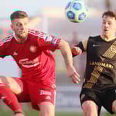 Portadown’s Adam Salley (left). Pic by PressEye Ltd.