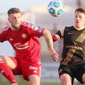 Portadown’s Adam Salley (left). Pic by PressEye Ltd.