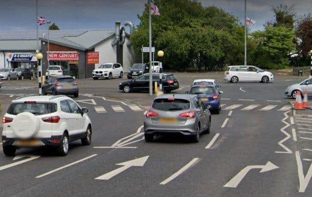 The Cloughfern roundabout in Newtownabbey.  Picture: Google