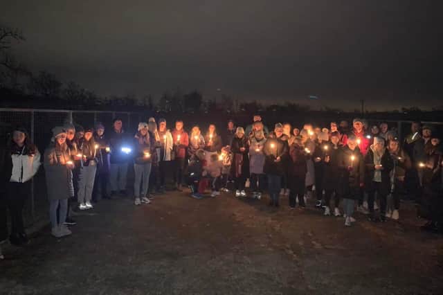 Latharna Og GAC held a vigil in memory of Ashling Murphy.