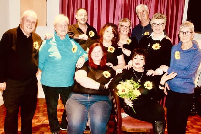 The ensemble from Portrush Music Society's production of Calendar Girls the Musical