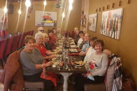 Volunteers from Carrickfergus and Larne Child Contact Centre pictured at their Christmas lunch in December 2021.
