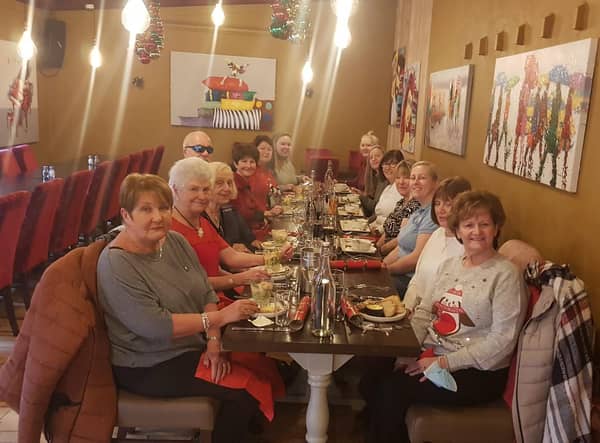 Volunteers from Carrickfergus and Larne Child Contact Centre pictured at their Christmas lunch in December 2021.