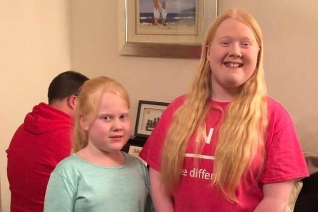 Mollie and Beth Gibson both have sight loss and have raised nearly £3,000 for RNIB in just two weeks