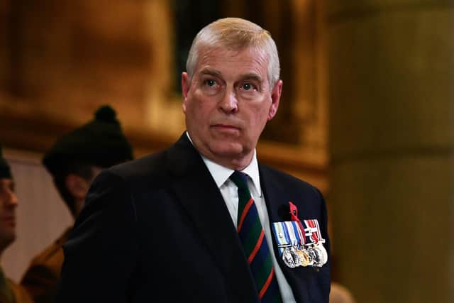 Prince Andrew, Duke of York during the  centenary Armistice Day service  which took place at St Anne's Cathedral in 2018.Pic Colm Lenaghan/ Pacemaker