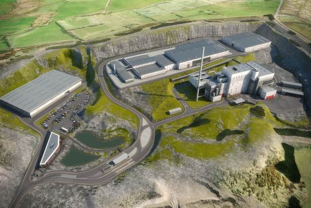 A computer generated image of the proposed waste treatment facility.