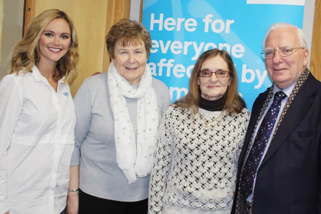Ed with actor Jayne Wisener, Anne McCusker, Jennifer McElfatrick, at an Alzheimer's Causeway Awareness Event in  2017