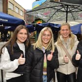 The Northern Ireland Executive has agreed a series of relaxations to Covid-19 restrictions.
 Aoife Teague, Eimear Shannon, Claire Teague and Ciara Fanning are pictured in Belfast City Centre looking forward to the changes.
Picture By: Arthur Allison/Pacemaker Press.