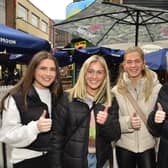 The Northern Ireland Executive has agreed a series of relaxations to Covid-19 restrictions. Aoife Teague, Eimear Shannon, Claire Teague and Ciara Fanning are pictured in Belfast City Centre looking forward to the changes.Picture By: Arthur Allison/Pacemaker Press.