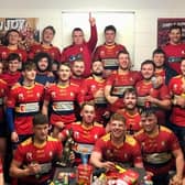 Ballyclare following their semi-final win over Connemara RFC.