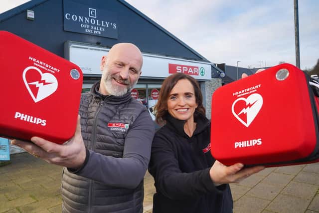 Conor and Sinead Connolly have donated five potentially lifesaving defibrillators to their local community of Dunclug, Ballymena.