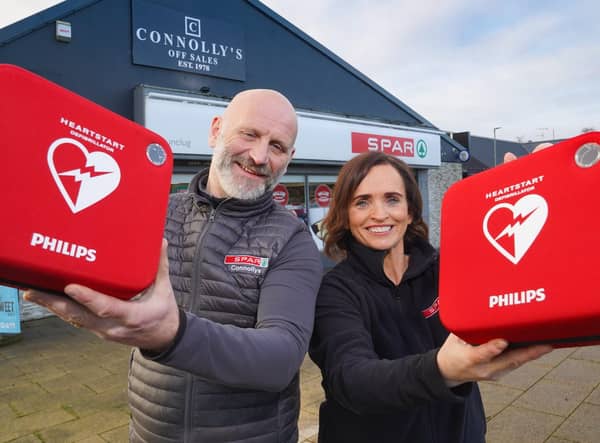 Conor and Sinead Connolly have donated five potentially lifesaving defibrillators to their local community of Dunclug, Ballymena.