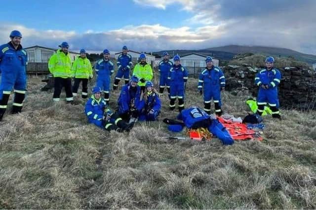 Ballycastle and Coleraine Coastguard Rescue Teams at the rescue