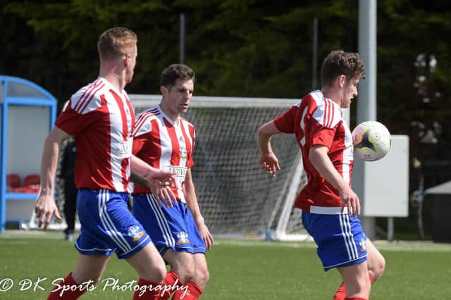 Lee Forsythe's Ballymacash Rangers have reached the last-16 of the prestigious Intermediate Cup, a first for the Lisburn club. They did so by securing a 4-1 victory in a trip to Amateur League side Holywood, who sit top of 1C and have only suffered one league defeat all campaign. Picture: Daniel Kowalczyk