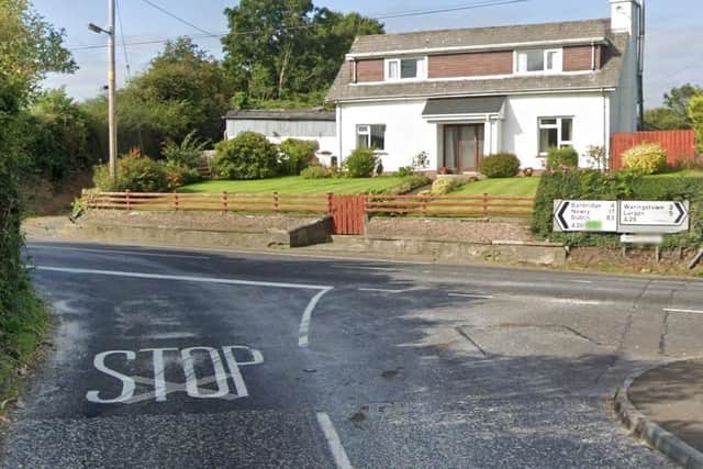Moygannon Road, Donaghcloney, Co Down at the T junction with the Banbridge Road, Lurgan. Photo courtesy of Google.