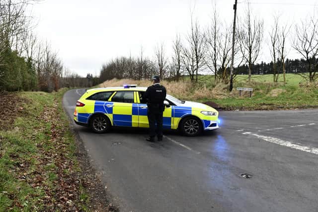 Emergency services including the Air Ambulance Northern Ireland were in attendance at a crash at the Knockagh Road in Carrickfergus.
Photo Colm Lenaghan/Pacemaker