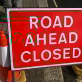 A section of the road is closed.