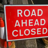A section of the road is closed.