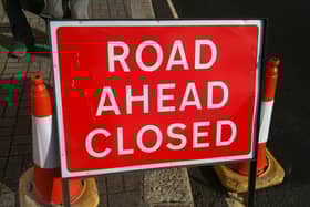A section of the road is closed.