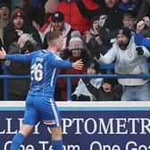 Matthew Shevlin celebrates after putting Coleraine 2-0 ahead