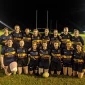 Bann's U16 Girls team with coach Philly Stronge after their cup win over Letterkenny-Inishowen