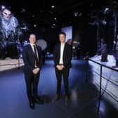 Economy Minister Gordon Lyons pictured at the new Game of Thrones Studio Tour at Banbridge with Brad Kelly, General Manager, Linen Mill Studios