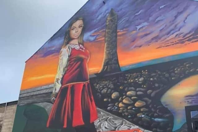 The tradition of Irish festival dancing was in focus for this mural.
