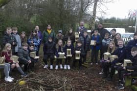 Big Garden Birdwatch 2022 Kells & Connor PS with Mayor Cllr William McCaughey
