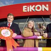 Kickstarting the countdown to the 2022 Balmoral Show in partnership with Ulster Bank is (L-R) Mark Crimmins, Head of Ulster Bank, NI; Rhonda Geary, Operations Director, RUAS and Cormac McKervey, Senior Agriculture Manager, Ulster Bank