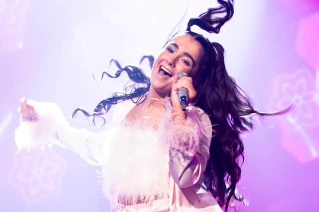 Brooke Scullion pictured at The Late Late Show Eurovision Special, RTE, Dublin, on February 4.  She will now represent Ireland at The Eurovision Song Contest in Turin in May. Picture: Andres Poveda